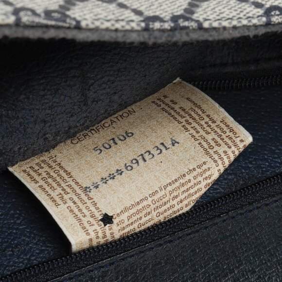 Gucci Vintage Navy Blue Monogram Clutch Bag - Picture 14 of 14